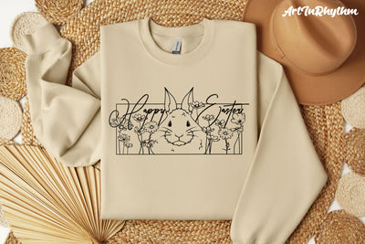 Happy Easter Svg, Easter Svg, Easter Bunny Svg, Spring Svg, Flowers Svg SVG Artinrhythm shop 