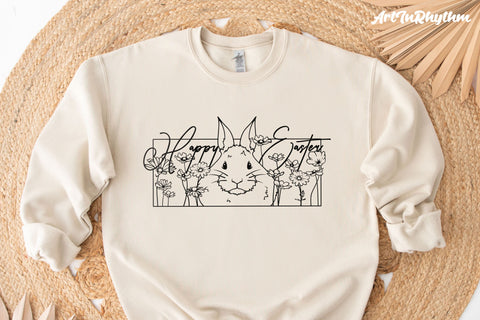Happy Easter Svg, Easter Svg, Easter Bunny Svg, Spring Svg, Flowers Svg SVG Artinrhythm shop 