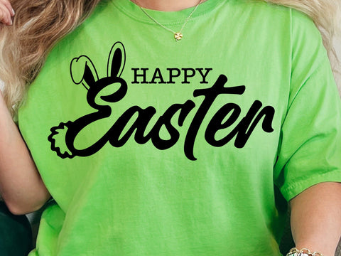 Happy Easter SVG PNG, Easter Svg, Bunny Svg, Religious Easter Svg, Easter Shirt Svg, Easter Decor Svg, Hello Spring, Easter Bunny Svg SVG DesignDestine 