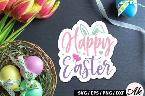 Happy easter SVG Stickers SVG akazaddesign 