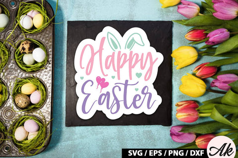 Happy easter SVG Stickers SVG akazaddesign 
