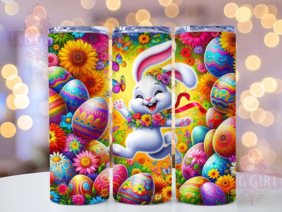 Happy Easter Tumbler Wrap, Bunny Eggs Design, 20oz Sublimation Wrap, Spring Drinkware, Digital Download Tumbler, Cute Easter Art, Easter Gift Idea, Bunny Themed Drinkware Sublimation SvggirlplusArt 