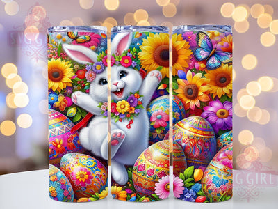 Happy Easter Tumbler Wrap, Bunny Eggs Design, 20oz Sublimation Wrap, Spring Drinkware, Digital Download Tumbler, Cute Easter Art, Easter Gift Idea, Bunny Themed Drinkware Sublimation SvggirlplusArt 