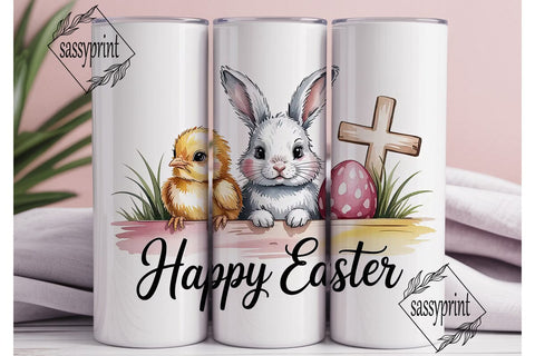 Happy Easter Tumbler Wrap PNG Sublimation sassyprint 
