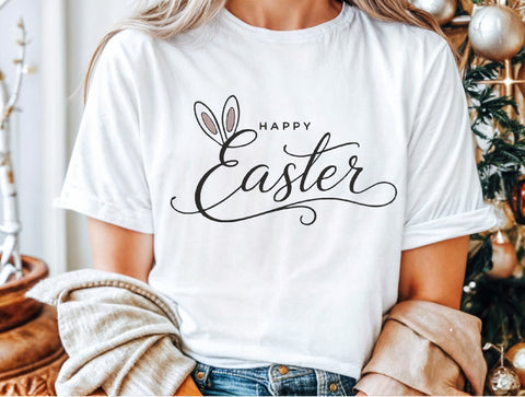 Happy Easter With Bunny Ears Embroidery Embroidery/Applique DESIGNS designartist 