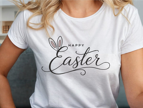 Happy Easter With Bunny Ears Embroidery Embroidery/Applique DESIGNS designartist 