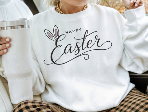 Happy Easter With Bunny Ears Embroidery Embroidery/Applique DESIGNS designartist 