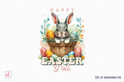 Happy Easter Y'all PNG Sublimation Sublimation CraftLabSVG 