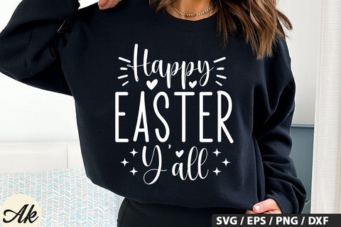 Happy Easter Y'all SVG And Sticker PNG Design SVG akazaddesign 