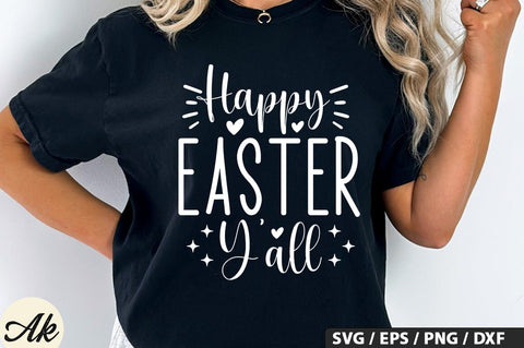 Happy Easter Y'all SVG And Sticker PNG Design SVG akazaddesign 