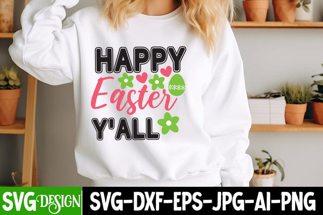 Happy Easter Y’all SVG Design, Happy Easter SVG Cut File, Happy Easter Sublimation PNG, Happy Easter Day Sublimation Bundle,Happy Easter Sublimation Design SVG BlackCatsMedia 