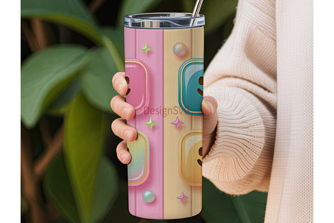 Happy Emojis 20oz Tumbler Wrap Sublimation DesignSVG 