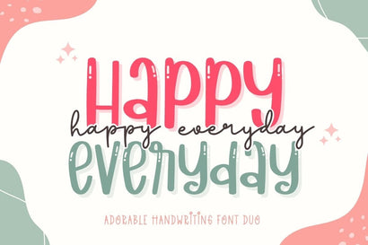 Happy Everyday - Handwritten Font Duo Font AnningArts Design 