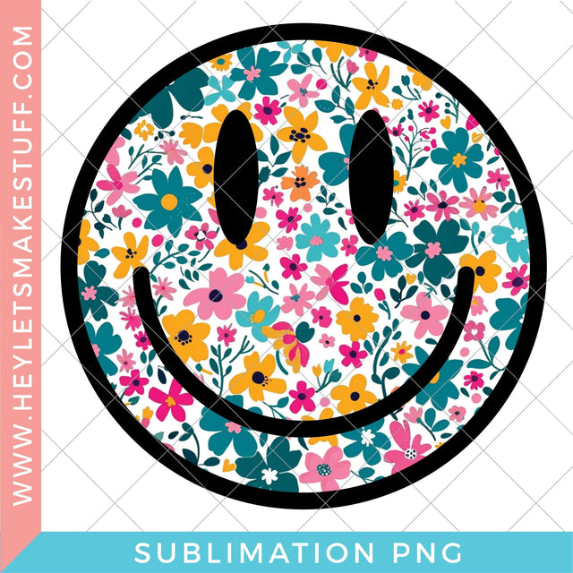 Happy Face 1 - Sublimation Sublimation Hey Let's Make Stuff 