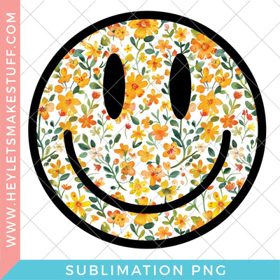 Happy Face 4 - Sublimation Sublimation Hey Let's Make Stuff 