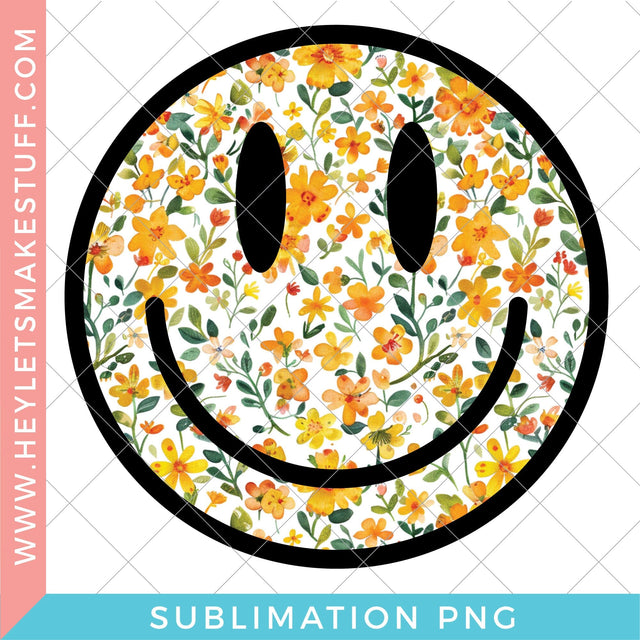 Happy Face 4 - Sublimation Sublimation Hey Let's Make Stuff 
