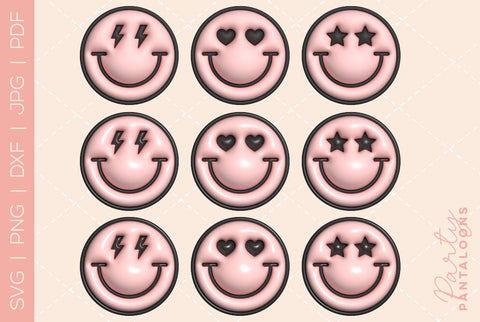 Happy face svg, love happy face, y2k digital stickers, digital planner stickers, for sublimation, mousepad sublimation, stickers png, puff svg SVG Partypantaloons 