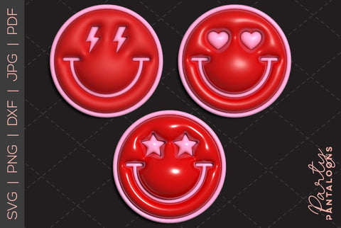 Happy face svg, love happy face, y2k digital stickers, digital planner stickers, for sublimation, mousepad sublimation, stickers png, puff svg SVG Partypantaloons 