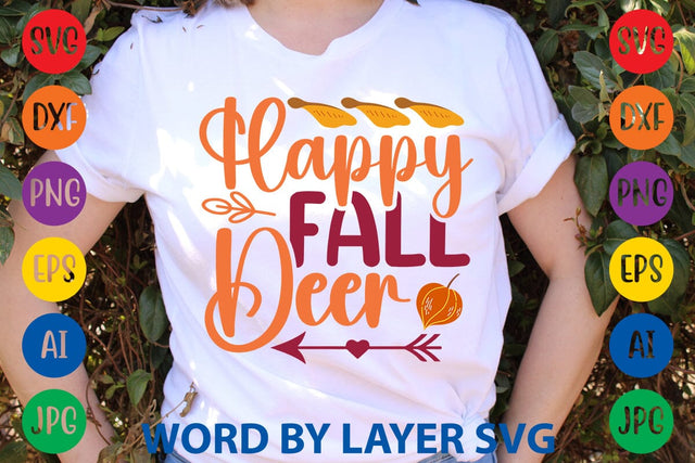 Happy Fall Deer SVG DESIGN SVG Rafiqul20606 