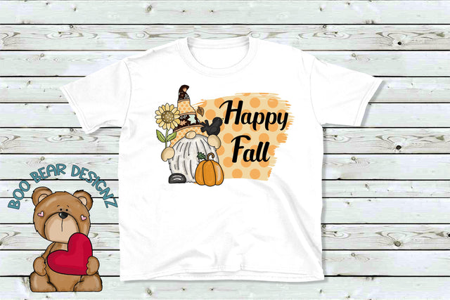 Happy Fall, Gnome Clipart Sublimation Boo Bear Designz 