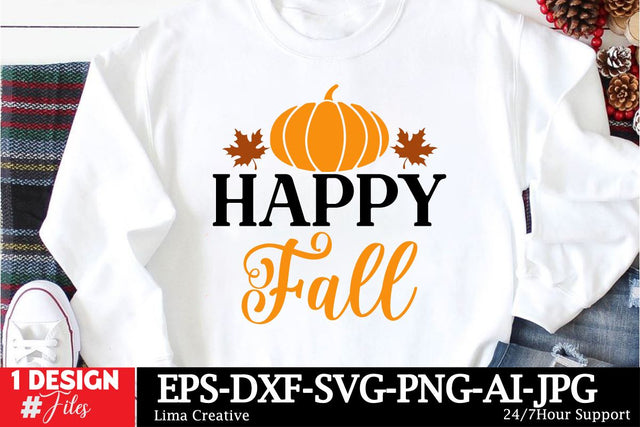 Happy Fall SVG Cut File, Autumn Sublimation PNG, Autumn SVG quotes, Autumn T-shirt Design, Fall SVG Cut File, Fall Sublimation SVG Insomnia Std 