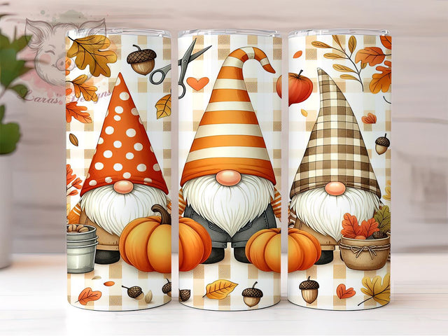 Happy Fall Yall Gnome 20oz Tumbler Png, Straight & Tapered Tumbler Png, Gnomes Pumpkin Tumbler Png, Digital Download PNG Sublimation Lara' s Designs 
