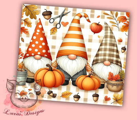 Happy Fall Yall Gnome 20oz Tumbler Png, Straight & Tapered Tumbler Png, Gnomes Pumpkin Tumbler Png, Digital Download PNG Sublimation Lara' s Designs 