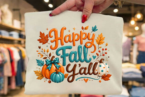 Happy Fall Y'all PNG Sublimation SVGArt 