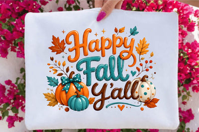 Happy Fall Y'all PNG Sublimation SVGArt 