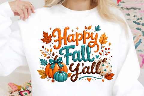 Happy Fall Y'all PNG Sublimation SVGArt 