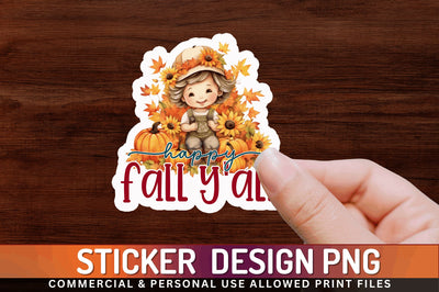 Happy fall yall Sticker Design Sublimation Regulrcrative 