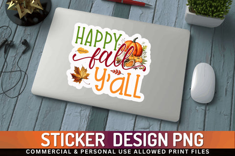 Happy fall yall Sticker Design SVG Regulrcrative 