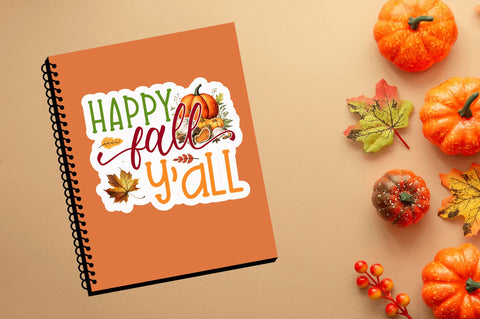Happy fall yall Sticker Design SVG Regulrcrative 
