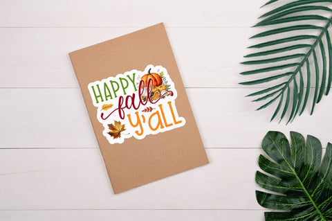 Happy fall yall Sticker Design SVG Regulrcrative 