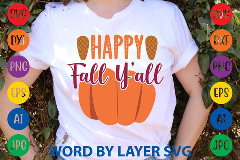 Happy Fall Y’all SVG DESIGN SVG Rafiqul20606 