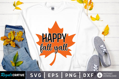 Happy fall yall svg design SVG Regulrcrative 