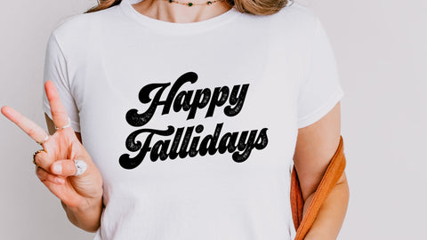 Happy Fallidays SVG, Fall Shirt SVG, Autumn Quote Cut File SVG So Fontsy VIP Design Shop 
