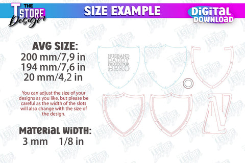 Happy Father's Day Bundle | Family Signs Laser Cut | Hanging Decor | Gift Idea | CNC Files SVG The T Store Design 