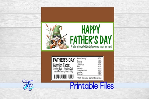Happy Father's Day Candy Bar Wrapper 3D Paper Family Creations 