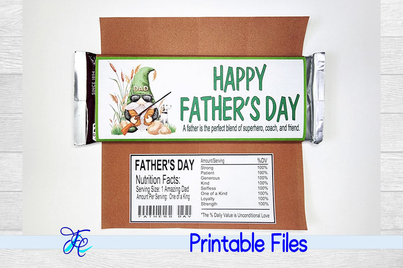 Happy Father's Day Candy Bar Wrapper 3D Paper Family Creations 