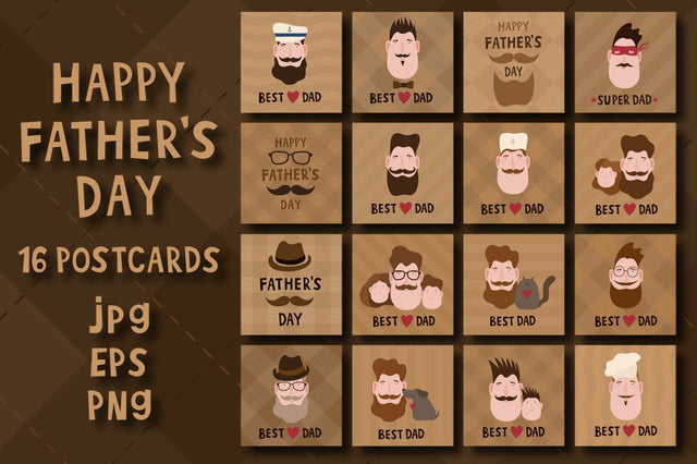 Happy Fathers Day Card Bundle Sublimation Digital Craftyfox 
