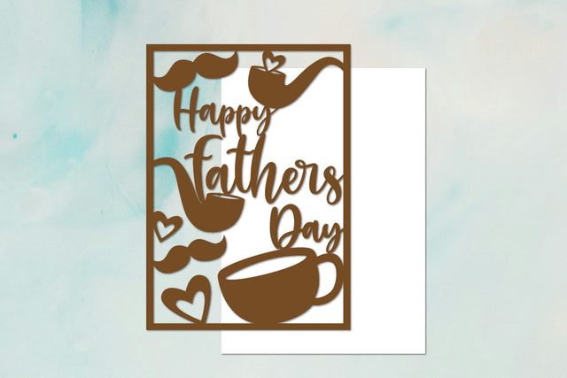 Happy Fathers Day Papercut SVG zafrans studio 
