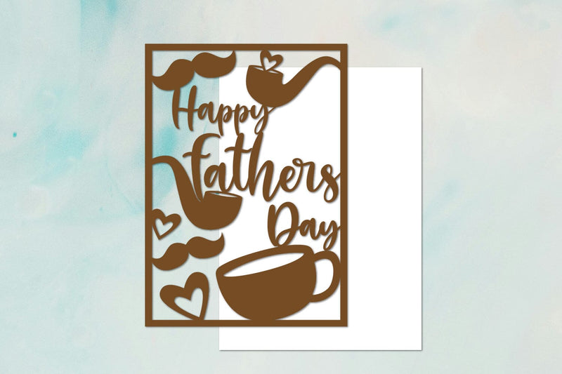 Happy Fathers Day Papercut SVG zafrans studio 