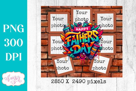 Happy Father's Day Photo tumbler wrap PNG for Sublimation Sublimation Amorclipart 