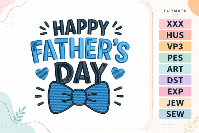 Happy Father’s Day Quote Embroidery Design Embroidery/Applique DESIGNS sg embroidery 