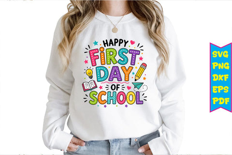 Happy First Day of School PNG Design Sublimation Craftlabsvg24 
