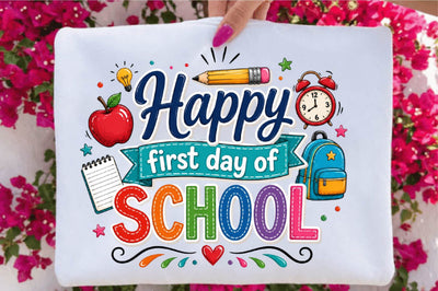 Happy First Day of School PNG Sublimation SVGArt 