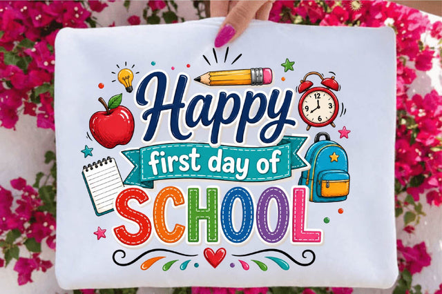 Happy First Day of School PNG Sublimation SVGArt 