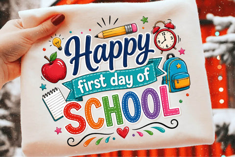 Happy First Day of School PNG Sublimation SVGArt 