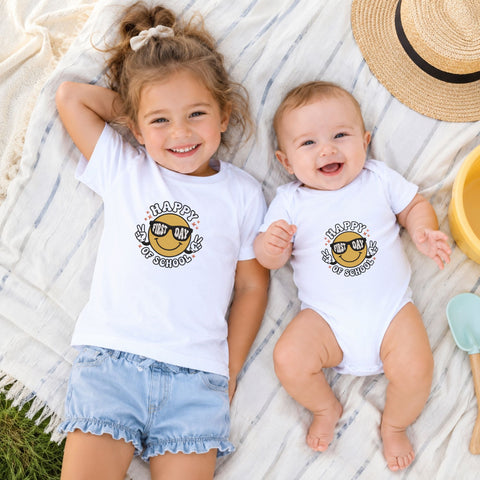 Happy First Day of School Smiley Face Machine Embroidery Design – Back to School Embroidery File Embroidery/Applique DESIGNS PatternFeed8 